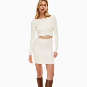 Aritzia Wilfred Cutout Knit Longsleeve Mini Dress